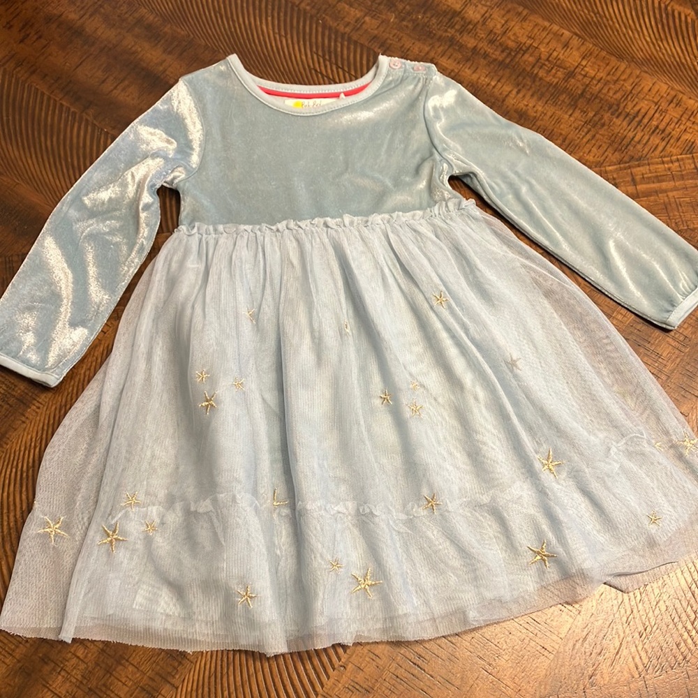 Baby Boden Blue Tulle Angel Dress
